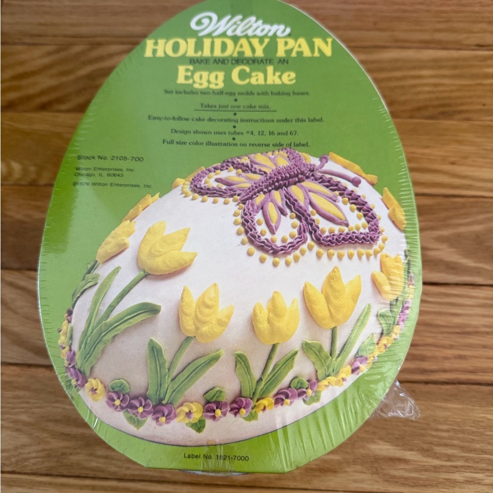 Wilton-Holiday pan Egg Cake mold. New in original wrapper. $18